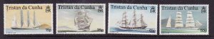 Tristan da Cunha-Sc#624-7- id4-Unused NH set-Sailing Ships-1998-