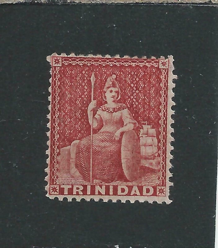 TRINIDAD 1863-80 (1d) ROSE-CARMINE PERF 14 MM SG 75b CAT £50