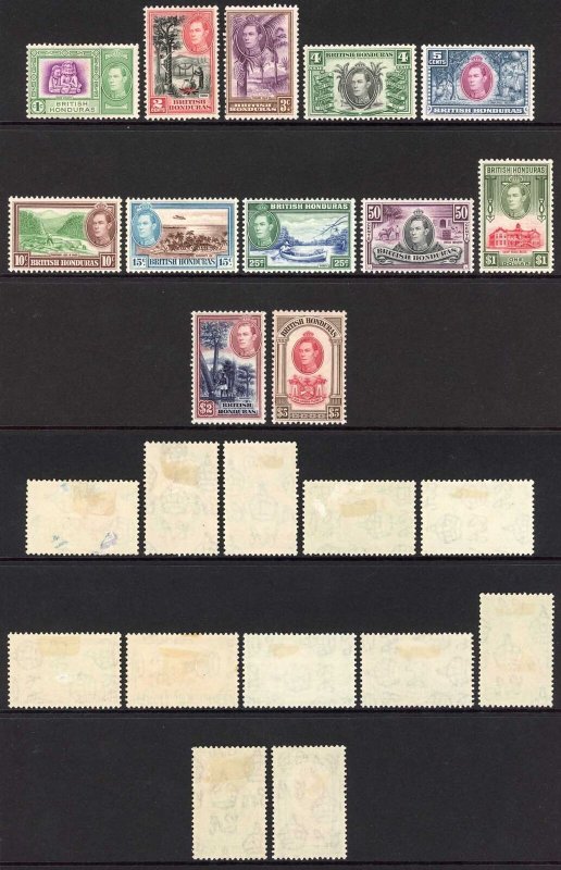 British Honduras SG150/61 1938 set M/Mint