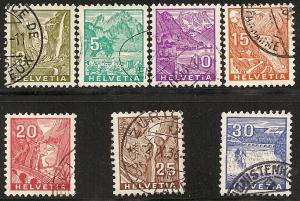 Switzerland  219-25 Used 1934 View-Definitives