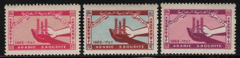 Saudi Arabia 1963 Freedom From Hunger set Sc# 274-76 NH