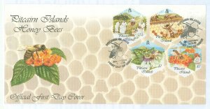 Pitcairn Islands 507-510 1999 Beekeeping (set of four) on an unaddressed uncacheted first day cover.