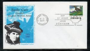 Canada #532 Emily Carr FDC Cole Cover addr C786