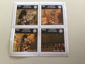 Gairsay Scotland Europa 81 mint never hinged stamps sheet Ref R49035