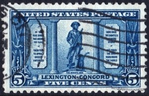 SC#619 5¢ Lexington-Concord Issue (1925) Used