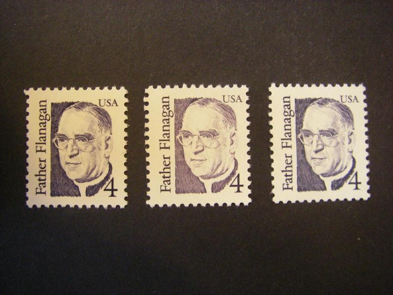 Scott 2171, 2171a, & 2171b, 4c Father Flanagan, MNH Great Americans