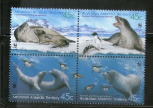 Australian Antarctic Territory 2001 WWF Leopard Seal Fish Marine Life Sc L118 MN