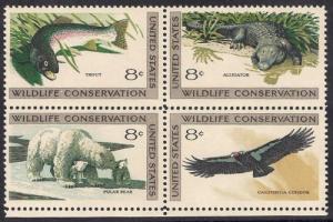 #1427-30 8 cent Wildlife Block of 4 mint OG NH VF