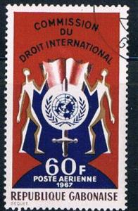 Gabon C60 Used UN emblem ur 1967 (G0271)+