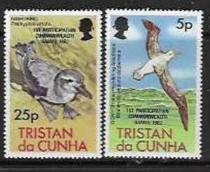 TRISTAN DA CUNHA SG335/6 1962 COMMONWEALTH GAMES BRISBANE  MNH