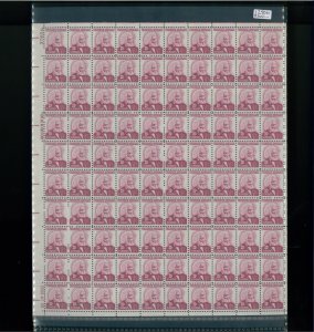 1967 United States Postage Stamp #1290b Plate No 37604 Mint Full Sheet Certified