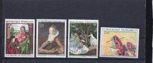 FRANCE 1972 ART/PAINTINGS SET OF 4 STAMPS MNH