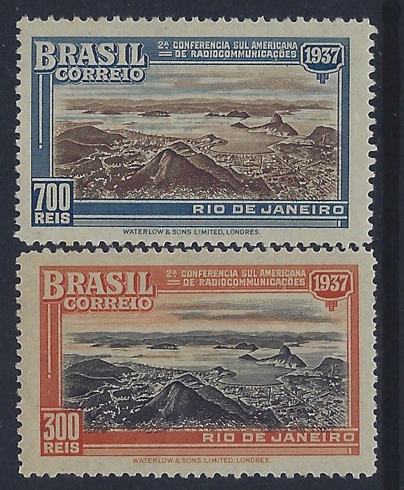 Brazil, Scott #443-444; Bay of Rio de Janeiro, MLH