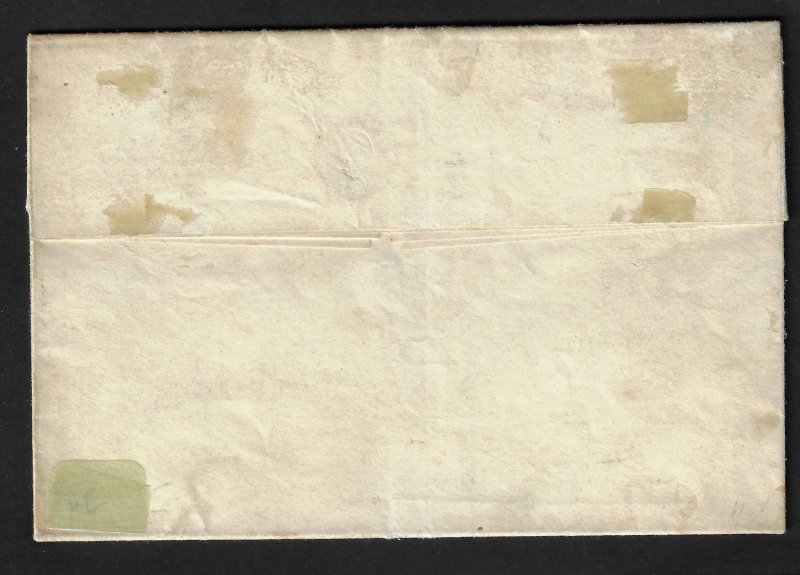 Scott #1a - $550.00 – Fine – Tied on 1847 cover to New York. Showpiece!