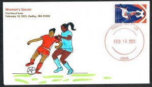 5754 - 2023 - Women's Soccer - Wally Jr Cachet - FDC - Hadley, MA Postmark