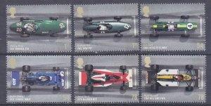 Great Britain 2473-78 MNH 2007 Grand Prix Race Cars & Drivers Set of 6 VF