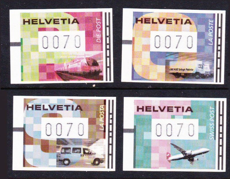 Switzerland 70c vended labels set