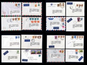 Lot of 80 Lions Club covers from Europe to Lions International, Oakbrook, IL