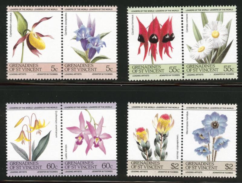 Grenadines of St. Vincent Scott 476-9 MNH* 1985 flower set