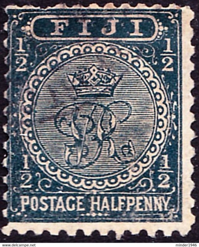 FIJI 1897 QV ½d Greenish-Slate SG103b FU