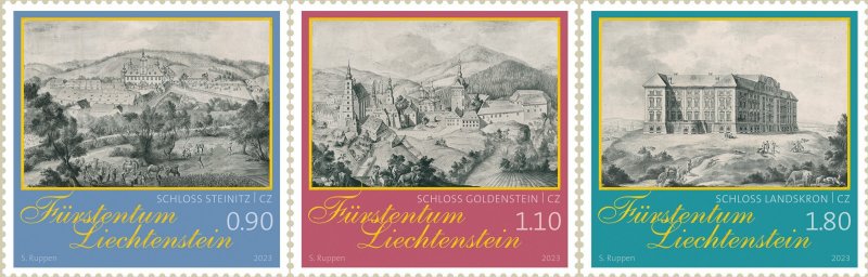 Liechtenstein 2023 MNH Stamps Czech Castles and Palaces Cows Cattle Art