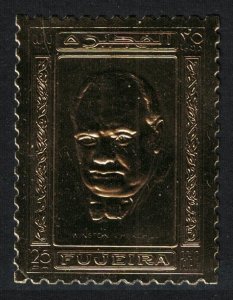 Fujeira Sir Winston Churchill GOLD FOIL 1969 MNH