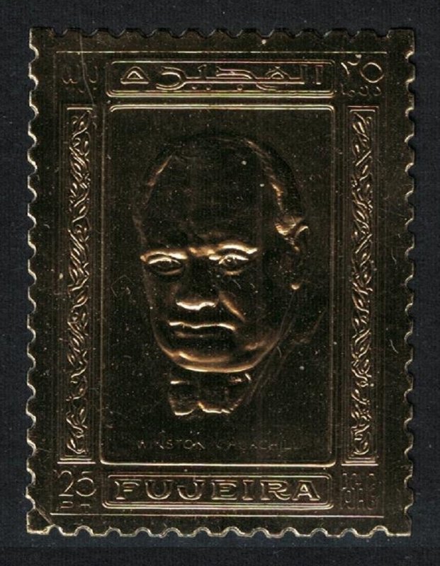 Fujeira Sir Winston Churchill GOLD FOIL 1969 MNH