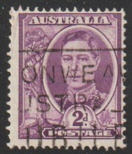 Australia SC# 193 - (2p) - King George VI, lt rose violet, pf 15x14, Used Single