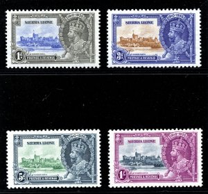 Sierra Leone 1935 KGV Silver Jubilee set complete MLH. SG 181-184. Sc 166-169.