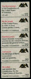 2359a US 22c Drafting th Constitution, MNH bklt pane/5