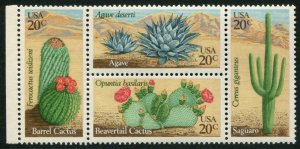 1945a US 20c Cactus, MNH blk/4