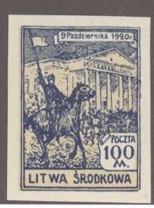 Cent. Lithuania, Scott #63, MH