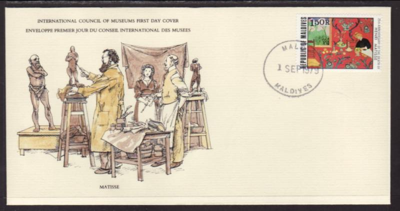 Maldives Painting 1979 U/A FDC BIN