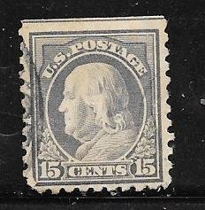 US #437  15c Franklin  gray (U) CV $8.00