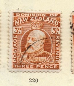 New Zealand 1909-16 Early Issue Fine Used 3d. NW-169826