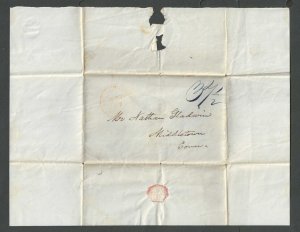 1931 Stampless Folded Letter Baltimore Md In Red From Franklin Bank To Heagus---