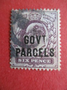 SGo76 Great Britain Edward VII 1902 6d Purple Govt Parcels Official Used