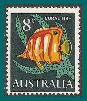 Australia 1966 Coral Fish, MLH 403,SG389