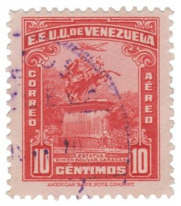 VENEZUELA STAMP 1942 SCOTT # C144. CANCELLED. # 1