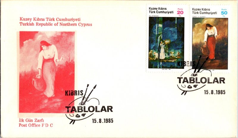 Turkey, Cyprus, Worldwide First Day Cover, Art