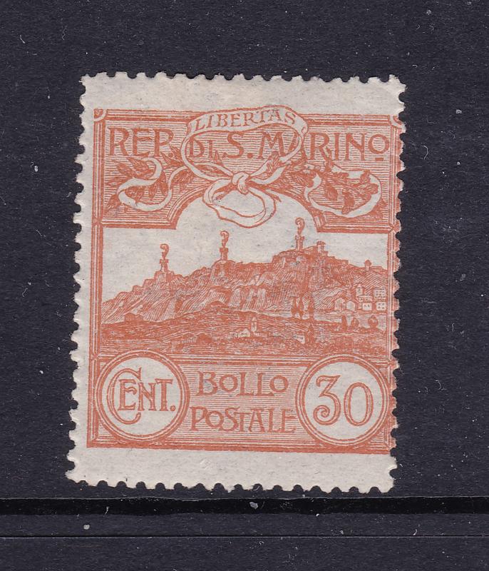 San Marino a 30c orange MH from 1903 series