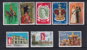 Belize #430-437 cancelled 1979 anniversary coronation