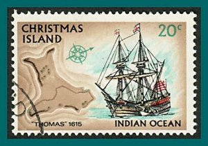 Christmas Island 1972 Ships 1, 20c used #49,SG47