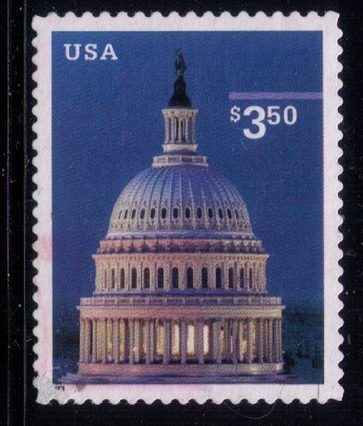 US Sc  #3472 Used  $3.50 Capitol Dome Lightly Cancelled VF