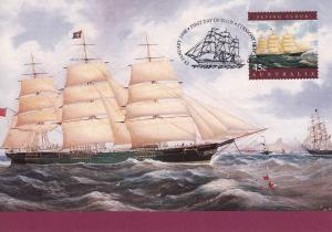 Australia 1998 Maxicard Sc 1630-1633 Sailing Ships Maritime Heritage