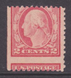 US Sc 499 MNH. 1917 2c rose Washington MISPERF, ERROR