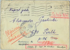95328 - GB - POSTAL HISTORY - Cover from POLISH TROOPS West 1941 - FORFAR Accade-