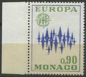 Monaco Sc#832 MNH, 90c emer & ultra, Europa (C.E.P.T.) 1972 - Stars (1972)