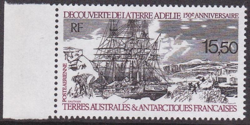 French Southern Antarctic Territory # C110, Discovery of Adelie, NH, 1/2 Cat.