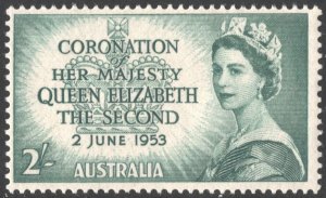 Australia SC#261 2s Coronation of Queen Elizabeth II (1953) MNH